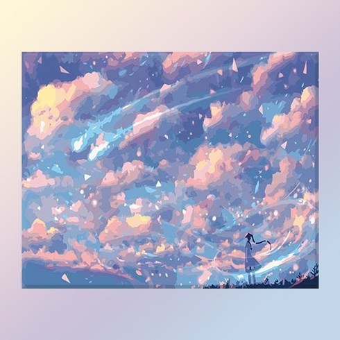 votgl diy페인팅 피포페인팅 명화그리기 그림그리기유화그리기세트40 x 50cm, 0018연잎