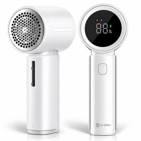 오지렌 6중날 충전식 보풀제거기 3단계 조절 LED 잔량표시, 화이트, Q31