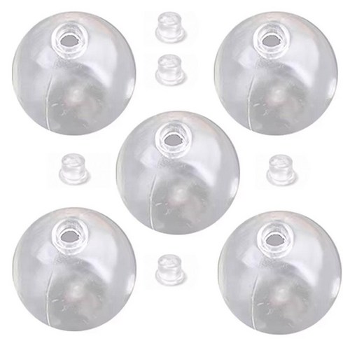 NS 왁뿌볼 DIY 고무공 키트 스트레스볼 말랑이 만들기, 5개, 10g, 투명 6cm