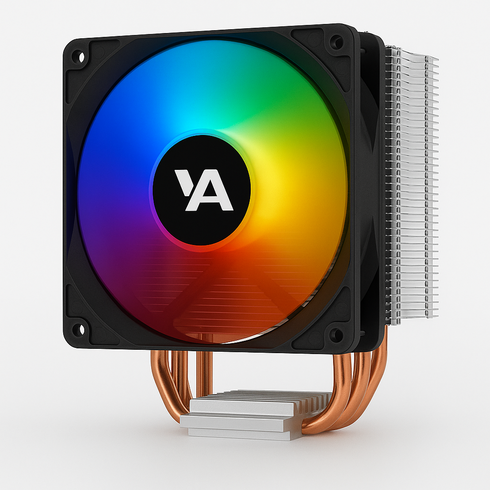 야인 프리오 YC1100 LED CPU 쿨러 화이트 고급형 듀얼 히트파이프 탑재 LED 90mm팬 인텔 AMD 전모델 완전 호환, 1개, 블랙