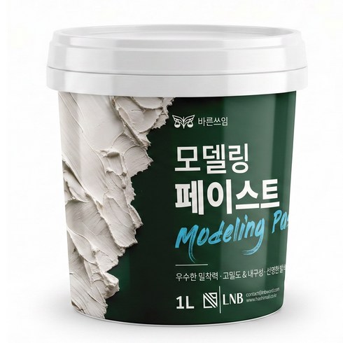 바른쓰임 모델링 페이스트 1L 아크릴 물감 보조제 질감 표현 텍스쳐 페이스트 대용량, 1개