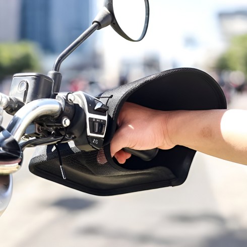 지티오비 햇빛차단 오토바이 여름토시 핸들커버 쿨토시, 블랙2P