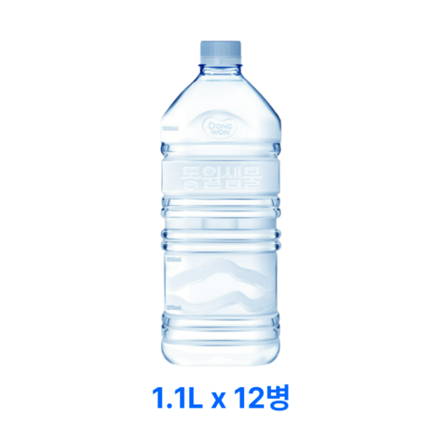 동원샘물 생수 무라벨, 1.1L, 12개