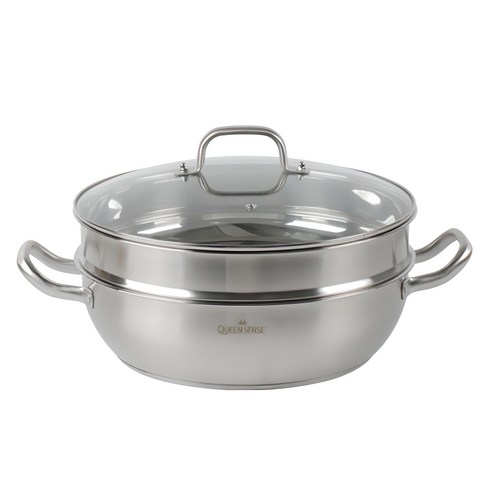 퀸센스 올스텐 인덕션 2단 찜기, 32cm, 1세트