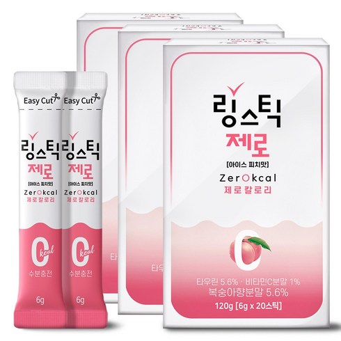 링스틱 제로 칼로리 아이스피치, 120g, 3개
