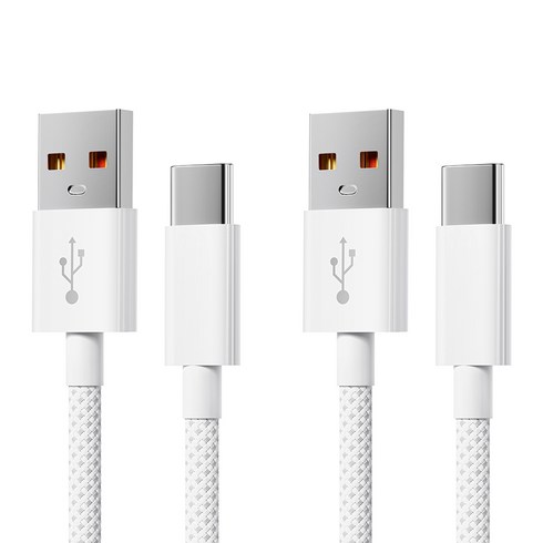 usb c타입 케이블 usb to c타입 초고속 충전케이블 차량용 고속 충전기 c타입 케이블 1m/1.5m/2m C타입 고속 충전기 케이블, 2개, 화이트, 2m