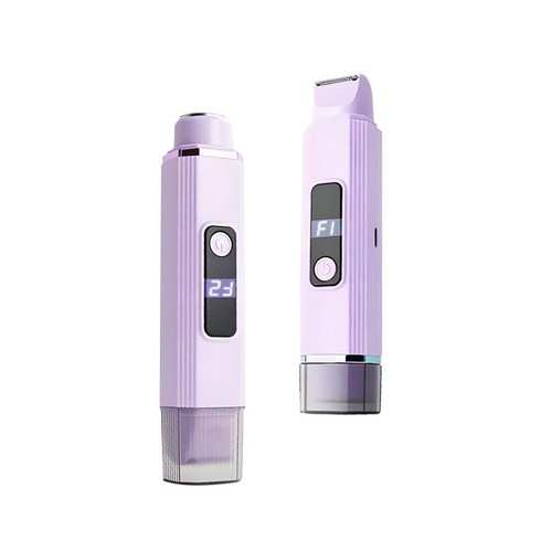 KIKOKO 여성용 더블헤드 전동 제모기 비키니라인 Y존 얼굴 겨드랑이 LED 조명 제모기, DA-2288퍼플, 트리머