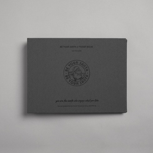 비유어산타 티켓북 포켓식 티켓앨범, Luxury-Chacoal Grey, 1개