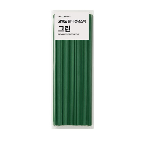에테르나 프리미엄 고밀도 디퓨져 컬러 섬유스틱 4mm x 30cm, 50개입, 1개, 그린