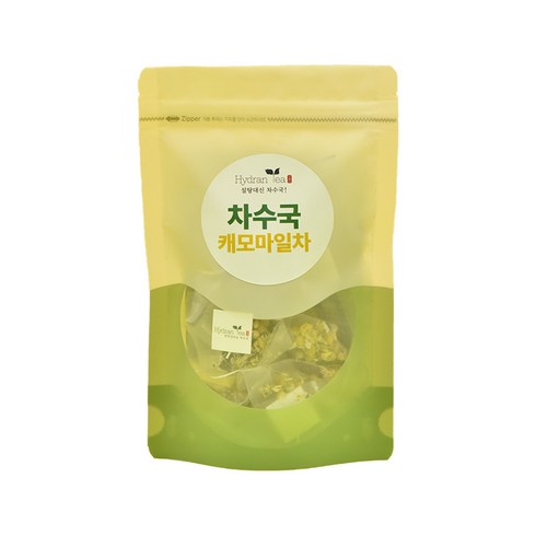 [하이드렌티]차수국 캐모마일차 티백 설탕대체제 천연감미료 (감로차 이슬차)은은하고 부드러운 달달한 차 선물세트, 1개, 1.차수국캐모마일차 지퍼팩 23g