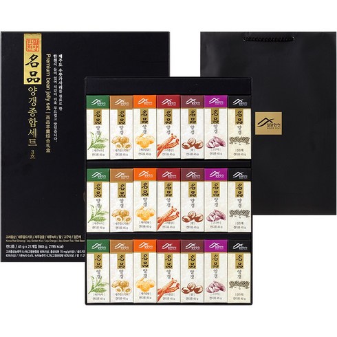 밀양한천 양갱 종합 세트 3호 + 쇼핑백, 945g, 1개