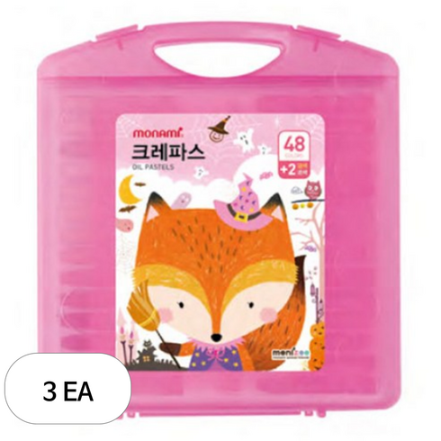 모나미 모니주 크레파스, 50색, 3개