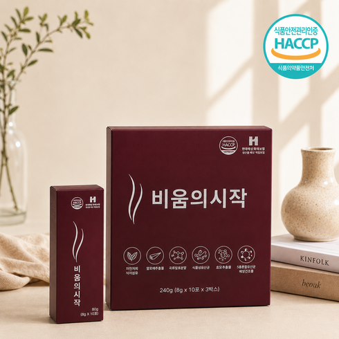비움 시작 차전자피 환 식이섬유 유산균 3포 추가 증정, 80g, 3박스