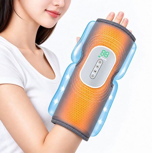 Purevia 손마사지기 손목마사지기 무선 온열 공기압 에어백 스트레칭 릴렉싱 케어 기기 3가지 모드 4단계 강도, 그레이, 101672