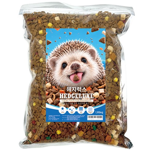 헤지럭스 대용량 고슴도치 전용 고급 사료, 1개, 1.95kg