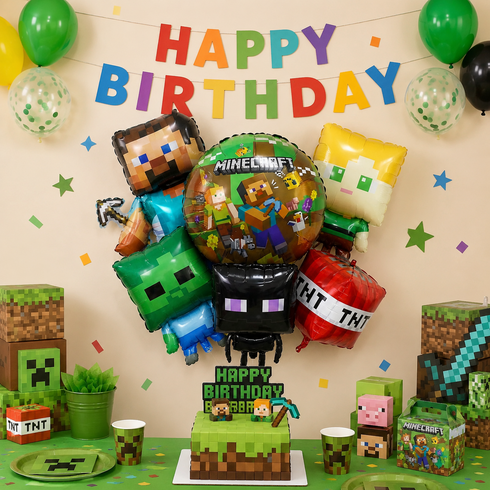 단이픽 마인크래프트 TNT알루미늄 생일풍선세트 대형6종, 1개, TNT6종세트
