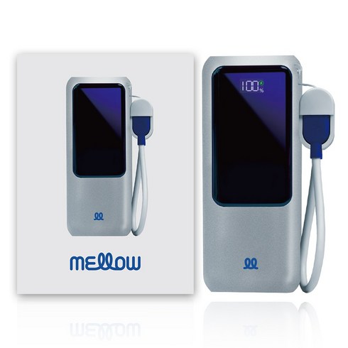 데코아르 멜로우 미니 보조 배터리 10000mAh, 실버 인디고 블루, TKC-10066