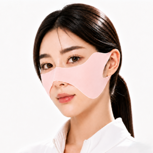 로아노 나비마스크 핑크 자외선차단 여성 골프마스크 기미 방지 눈가 광대 부분 커버 햇빛가리개, 2개, 로즈 핑크