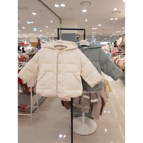 해피랜드 겨울 남아 여아 공용 아기 패딩 / 마카롱 다운 점퍼 HZ723102