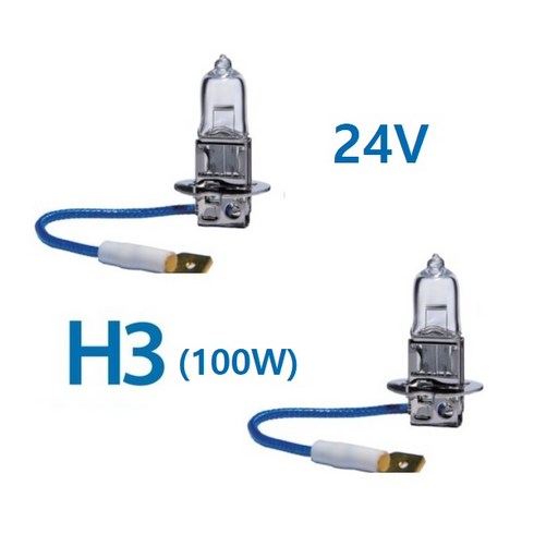 대성부품/24V H3 100W/할로겐/대형트럭/버스/2개/바이오라이트/메가/트라고/파비스/뉴파워텍/프리마/노브스/안개등큐/MDED IN KOREA/카컴/국산/화물차, 24V BIO H3 100W(2개)