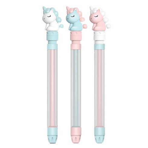 벨베이비 유니콘 분수 짧은물총 120ml 3p, 하늘색 + 핑크색 + 하얀색, 1세트