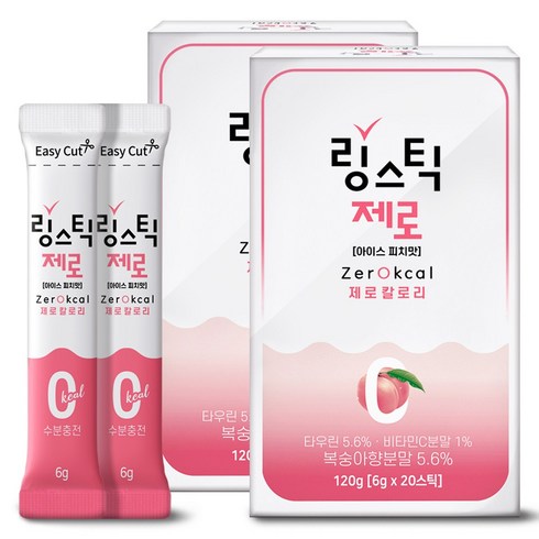 링스틱 제로 칼로리 아이스피치, 120g, 2개