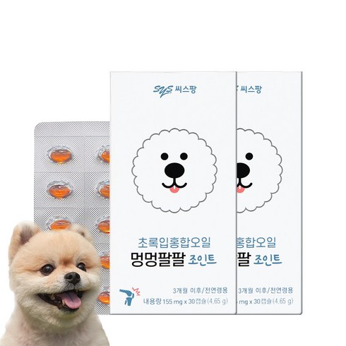 멍멍팔팔 강아지 영양제, 30정, 뼈/관절강화, 2개