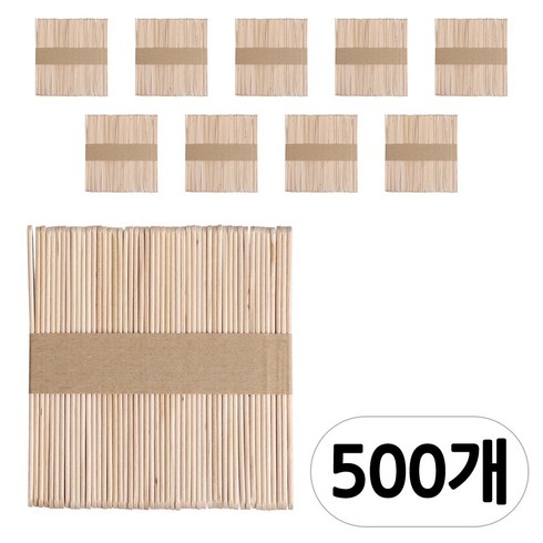 [모핸] 아이스크림 막대 (하드스틱) 500p, 나무 소, 10세트