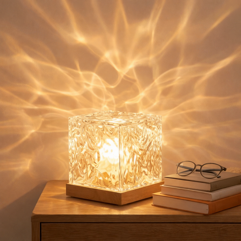 Keebright 오로라 물멍 무선 무드등 수면등 LED 집들이선물, 12.2*12.2*12.2cm, 16색