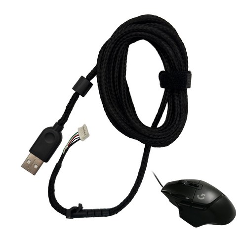 G502 유선 직조 고급케이블, 블랙, 단품