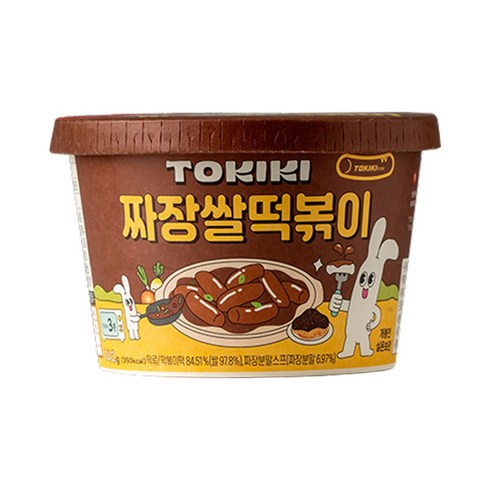 [28년전통특허] 또키키 짜장 컵 떡볶이 즉석 떡볶이 컵떡볶이 쌀떡볶이, 4개, 142g