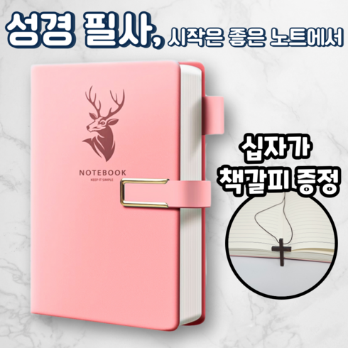 노르타 고급 A5 다이어리 성경 필사노트, 1개, 핑크