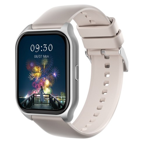 통화가능 스마트워치 GPS 내장 42mm 남녀공용 초경량, 실버, 4.2cm, GPS + 블루투스