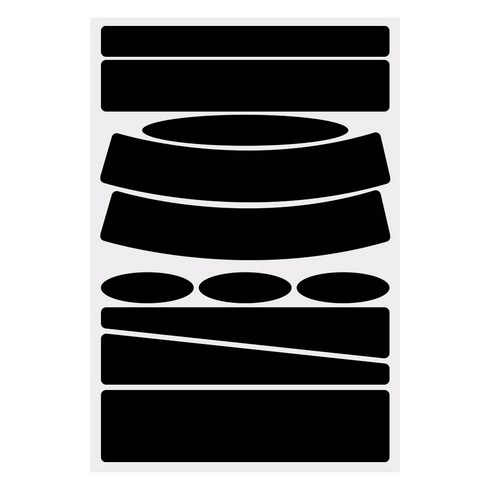 자동차 멀티 스크래치 커버 땜빵 스티커 / 휀다 도어 범퍼 흠집 문콕 커버 / 11P 대규격, 1세트, 유광블랙