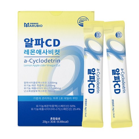 알파 CD 1포당 3000mg 난소화성말토덱스트린 20g 30포 600g 1박스 액상스틱 시디 시클로덱스트린, 30개