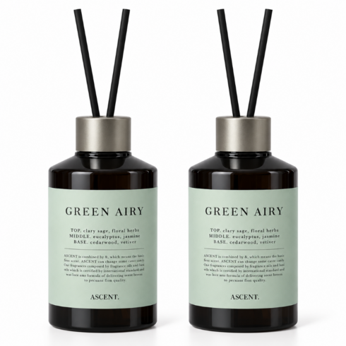 에이센트 퍼퓸드 디퓨저, 그린에어리, 200ml, 2개