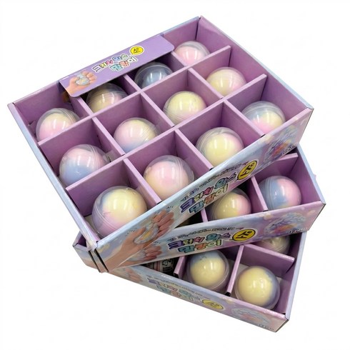 말랑스테이 가성비 미니 왁뿌볼 왁스뿌시기 스트레스볼 왁뿌 말랑이 4cm, 5개, 35g, 파스텔