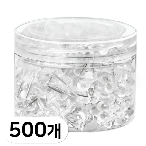 펴나나다 다용도 투명 압정핀, 1개, 500개입