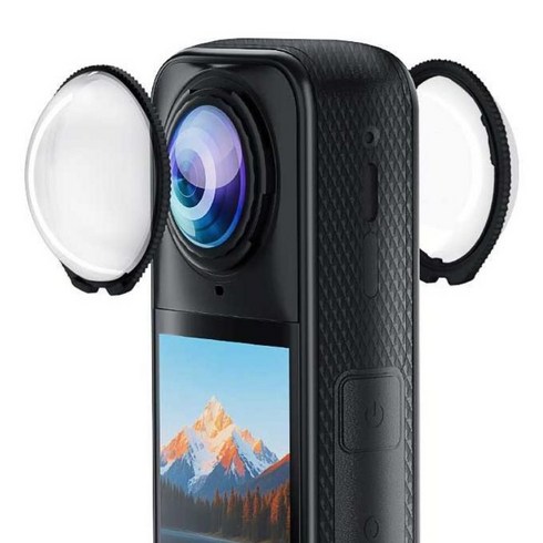 PULUZ Insta360 X5 표준 회전 PC 렌즈 가드 보호 커버, 1개, 투명한