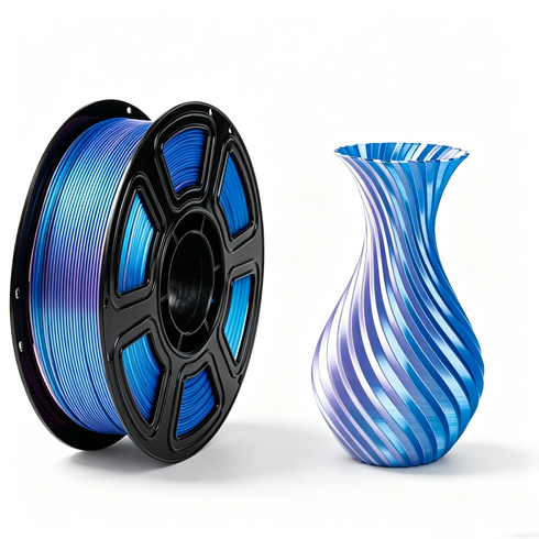 투톤 실크광택 PLA Silk 필라멘트 1.75mm 1kg FDM 3D프린터 소재, 핑크 블루 / Pink Blue, PLA Silk 투톤