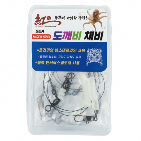 에스테르 라인 도깨비 채비 쭈꾸미 갑오징어 두족류용 5개입, 3세트