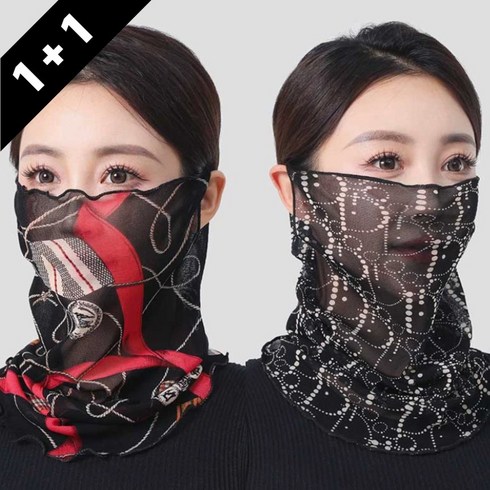[1+1] 나나스윗 여성 쉬폰 소재 목주름 커버 넥커버 스카프