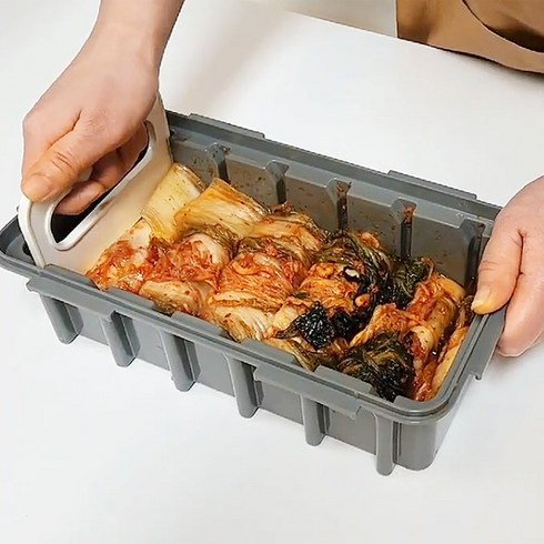 꾸밈 국내생산 슬라이스 김치자르미 밀폐용기 보관용기세트 김치통, 1개