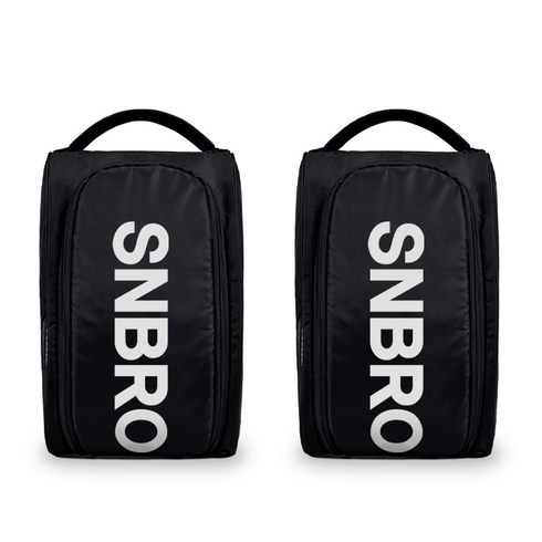 SNBRO 에스앤브로 더블쿠션 프리미엄 신발주머니 2세트, 블랙