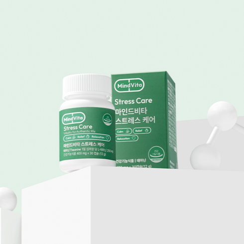 마인드비타 스트레스 케어 테아닌 긴장완화 영양제 400mg, 30정, 3개