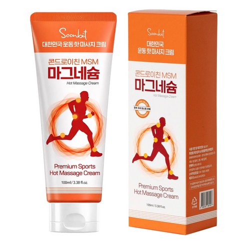 스포츠마사지 바르는 콘드로이친 msm 마그네슘 발열크림, 1개, 1개입