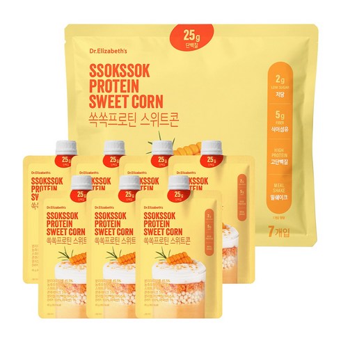 닥터엘리자베스 쏙쏙 프로틴 스위트콘 고단백 저당 식사대용 쉐이크, 7개, 45g