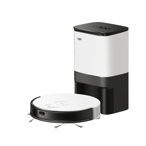 티피링크 Tapo 초슬림 2700Pa 듀얼 브러쉬 물걸레 로봇청소기 + 클린스테이션 세트 Tapo RV20 Mop Plus, 화이트