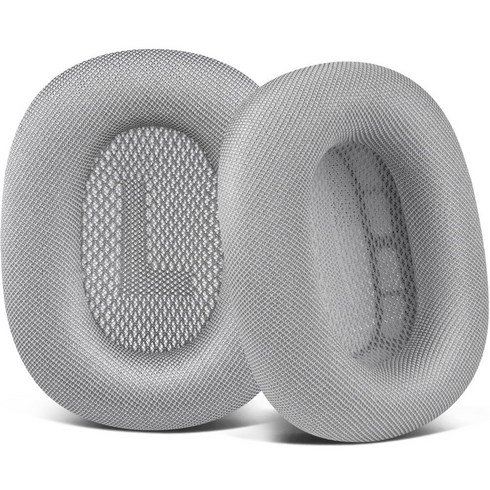 SOULWIT 교체용 이어패드-호환 모델 Airpods Max 에어팟 맥스 헤드폰 내구성 있는 메쉬 패브릭 소재, Silver, Mesh Fabric, 1세트