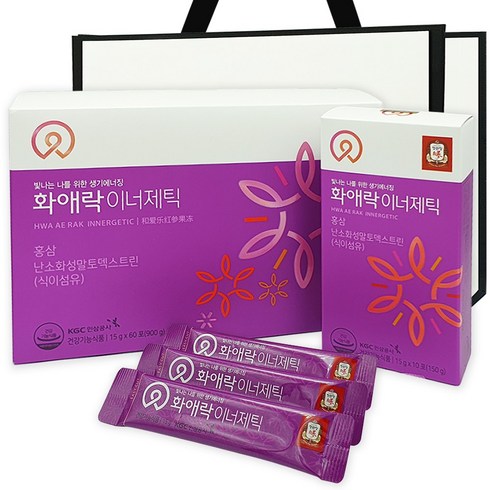 정관장 화애락 이너제틱 홍삼젤리 갱년기 선물 쇼핑백, 900g, 1개